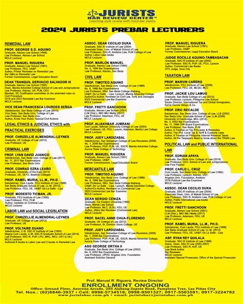 2024 JURISTS BAR REVIEW PROGRAMS – Jurists Bar Review .